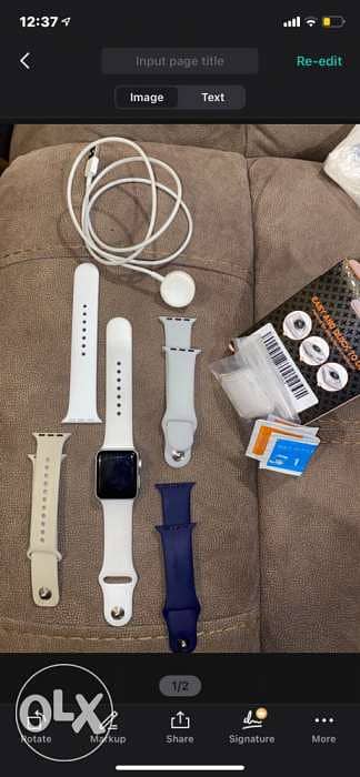 Apple Watch series 3 - 38mm case silver aluminium- sport band- white 5