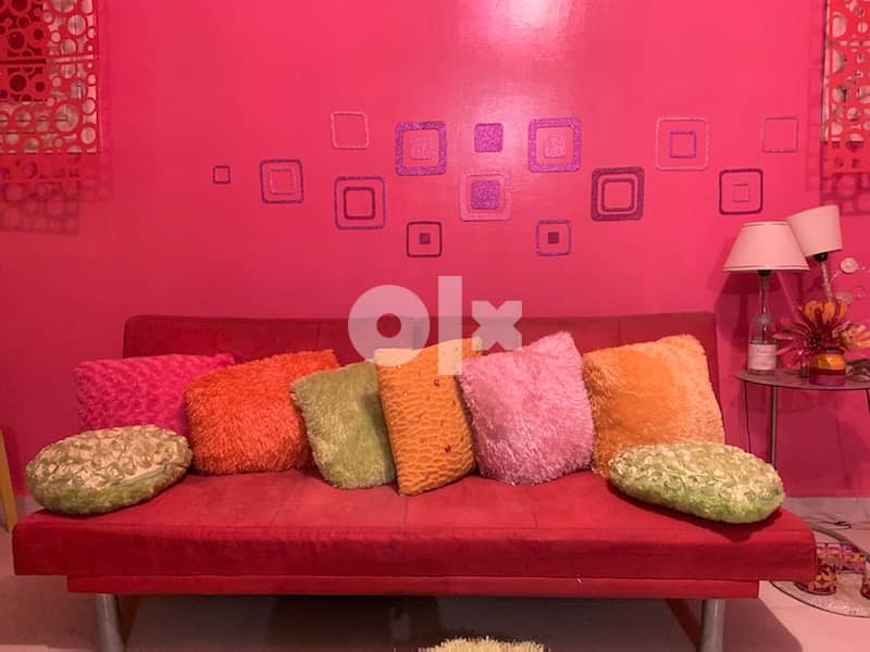 Soft cushions velvet and shaggy cover fiber included مخدات خامات ناعمة 5