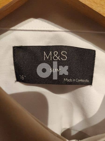 Pack of 3 White Shirts, Marks & Spencer 1