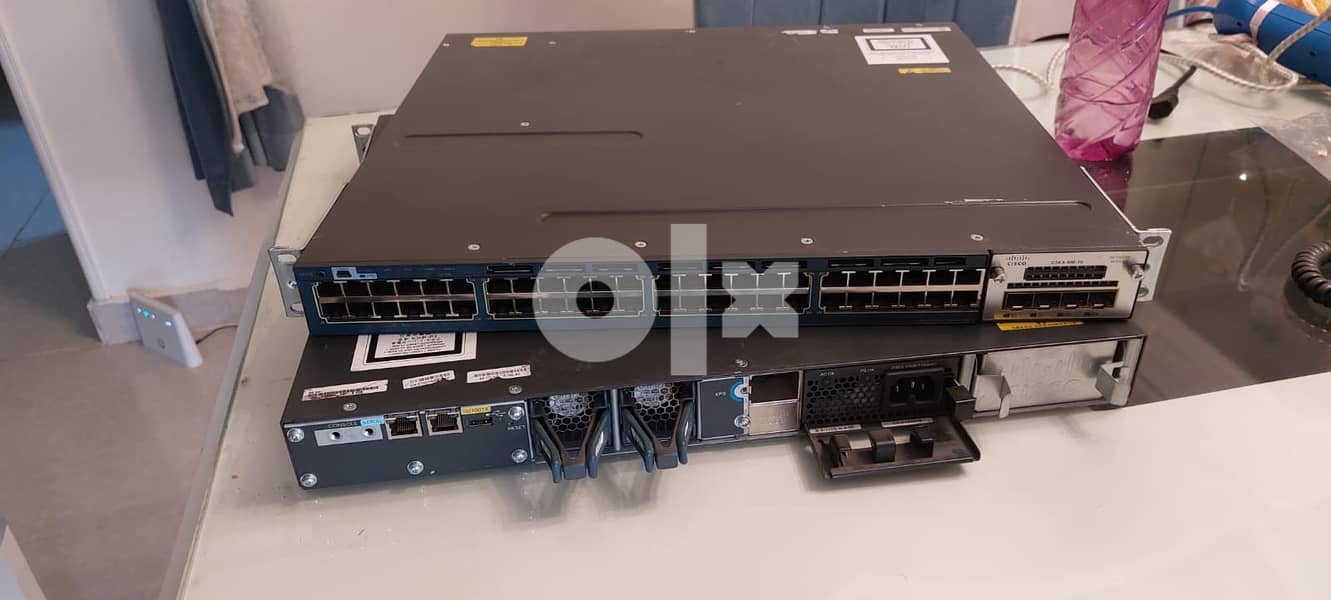 سويتش سيسكو Cisco Switch 3560X- 48 POE+ 10/100/1000 uplink 1G 2