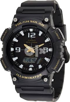 Casio Tough Solar Sports Men'S Black Dial Resin Band Watch Aq S810W 1B