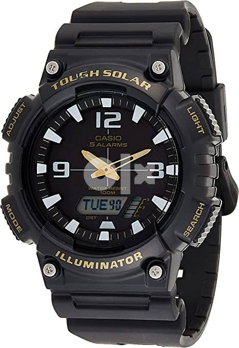 Casio Tough Solar Sports Men'S Black Dial Resin Band Watch Aq S810W 1B 0