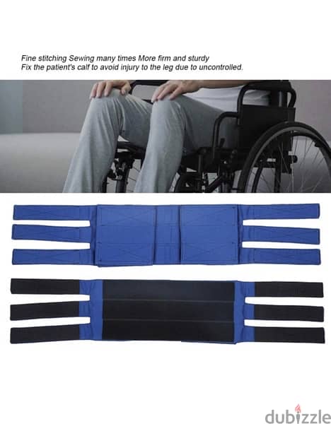 Wheelchair Footrest Leg Restraint Safety Belt for Elderly Patients 1