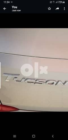 حروف كلمة توسان أصلي( TUCSON) مفكوكة من  سيارة توسان ٢٠١٧ 0