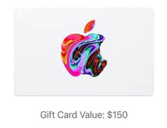 Digital Apple Gift Card $150 0