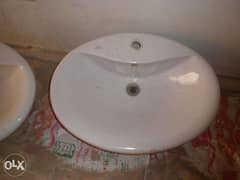 2 used Ideal Standard Counter Top Sinks + 2 used Basin Mixers 0