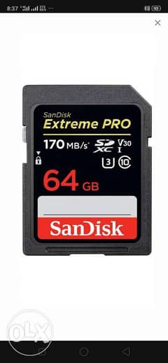 Sandisk extreme pro 64Giga 170MB/s 0