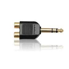 RadioShack Stereo Phone Jack to Phono plugs Y-Adapter - Gold plating 1