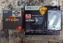 PC Bundle Sapphire Nitro R9 380 4GB + Ryzen 3 1300x + Hard Disk 500GB
