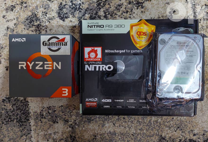 PC Bundle Sapphire Nitro R9 380 4GB + Ryzen 3 1300x + Hard Disk 500GB 0