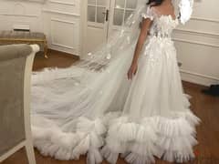 فستان زفاف استخدام مرة واحدة ، من تصميم كارولين يسي 0
