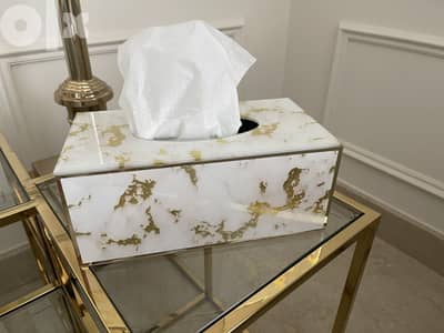 Marble Acrylic Tissue Box