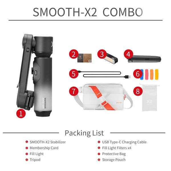 zhiyun smooth x 2 combo open box ( new ) 0