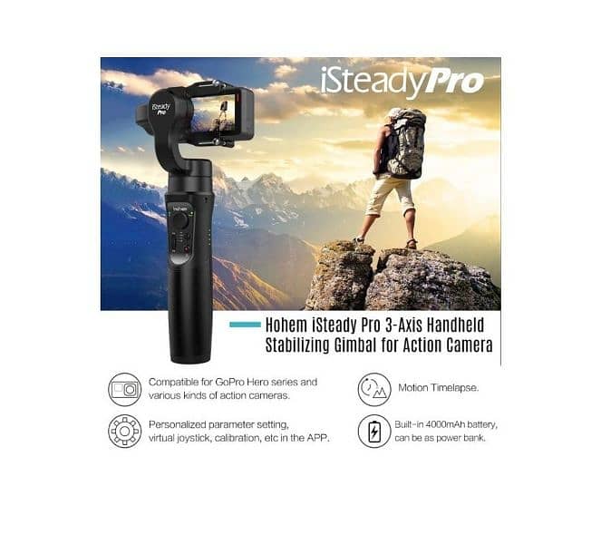 Hohem iSteady Pro 3 3Axis Gimbal Stabilizer for action camera اخر قطعه 8