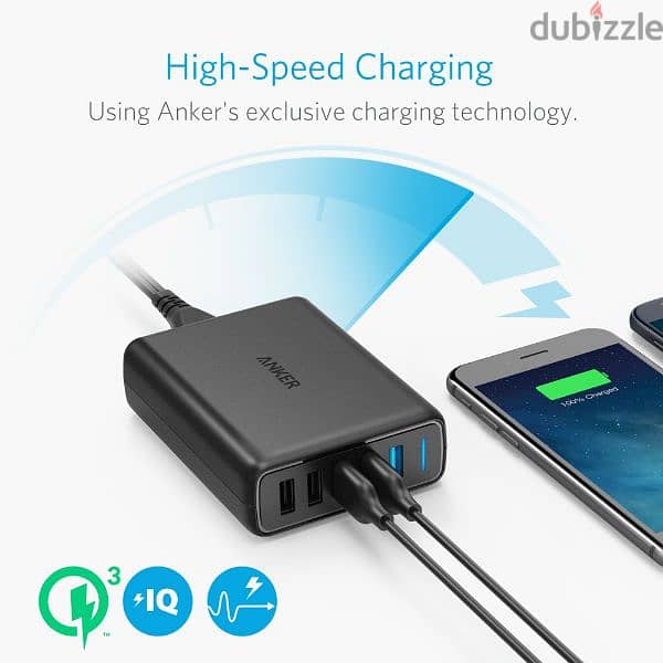 Anker Quick Charge 3.0 63W 5-Port USB 2