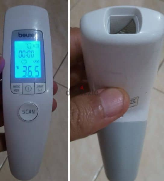 ترمومتر طبي الكتروني قياس حرارة عن بعد انفرا مستعمل اوربي بحالة ممتازة 2