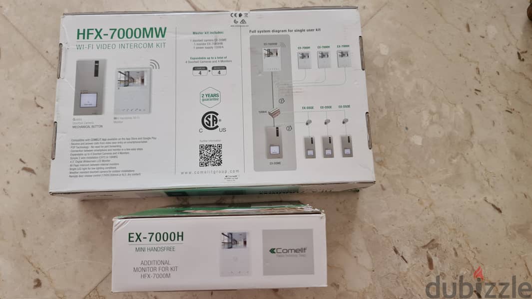 Comelit HFX-7000MW Intercom Kit + Additional Monitor EX-7000H 3