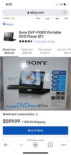 Sony DVP-FX810 Portable DVD Player 0