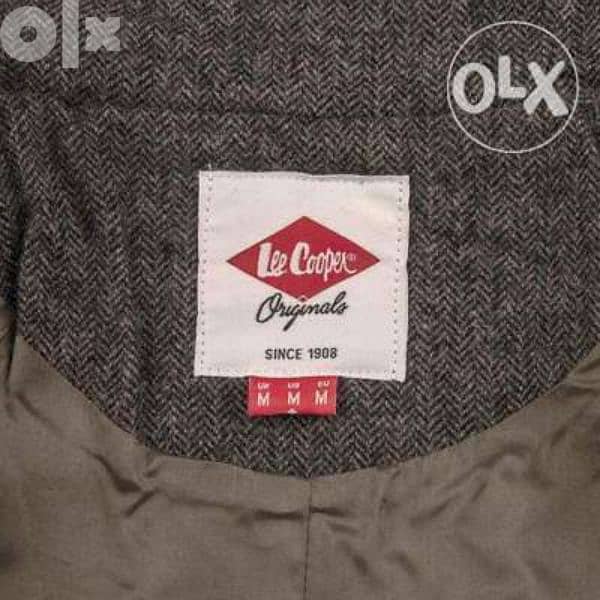 Lee Cooper Mens Brown Long Coat 80% Wool *top quality 2