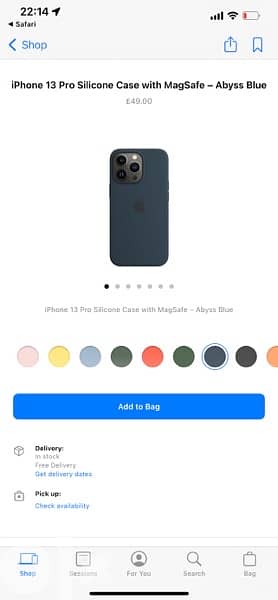 iPhone 13 Pro Silicone Case Abyss Blue 1