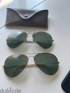 2 used rayban aviator sunglasses original for sale 0