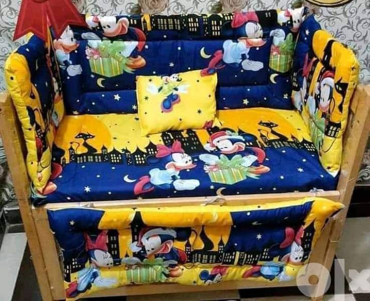 سرير اطفال خشب زان دمياطي 2
