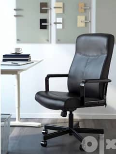 كرسي مكتب ايكيا اصلي جلد اسود  Millberget Ikea 0