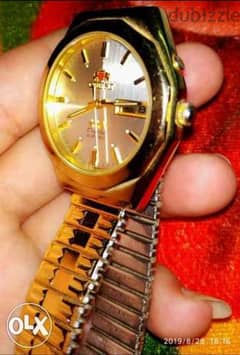 ساعة اورينت اصلي…بتشتغل بنبض اليد بدون بطاريه…اوستيك بيتمط لسهولة البس