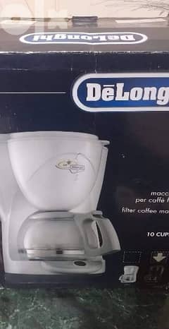 مكنة قهوة ديولونجى اسود كبير لم تستعمل بالكرتون 0