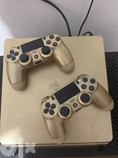 PS4 Slim ( Gold Edition ) ( 2 controllers ) 0