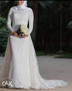 فستان فرح للمحجبات اوف وايت اسباني ، سانت باتريك اصلي | Wedding Dress 0