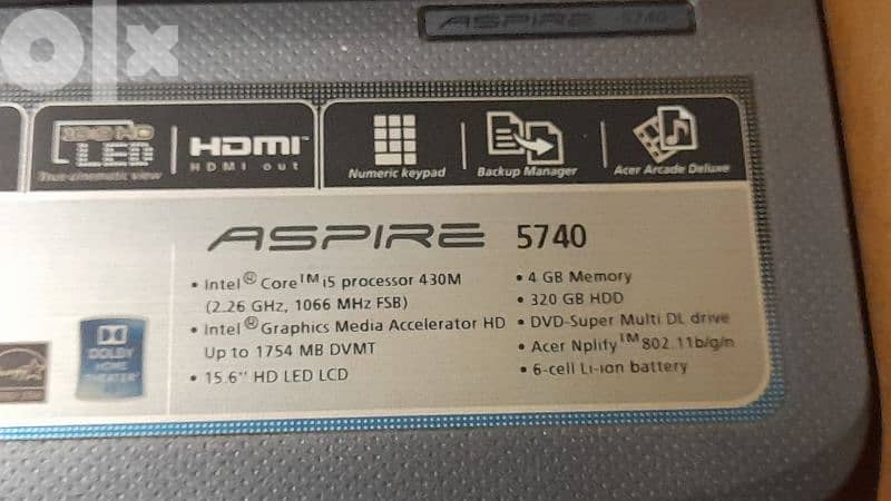 ACER Aspire core i5 لاب توب ، إيسر أسبير 8