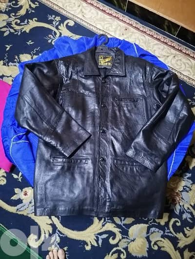جاكت جلد طبيعي ماركه Reall leather