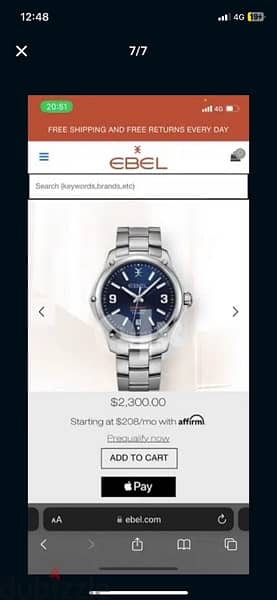 Brand New 100 % authentic automatic ebel watch 3