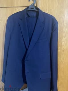 massimo dutti blue suit size 56