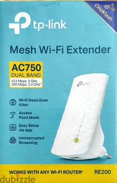 TP-Link RE200 AC750 Wi-Fi router Range Extender 0