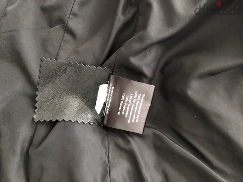 Black Leather Woman Jacket Size S 4