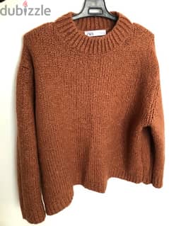Zara Woman Brown Pullover, Size S