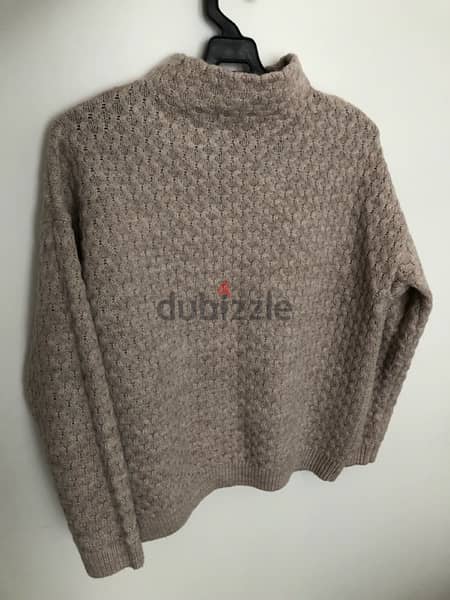 Mango Beige Woman Knitted Pullover, Size S 2