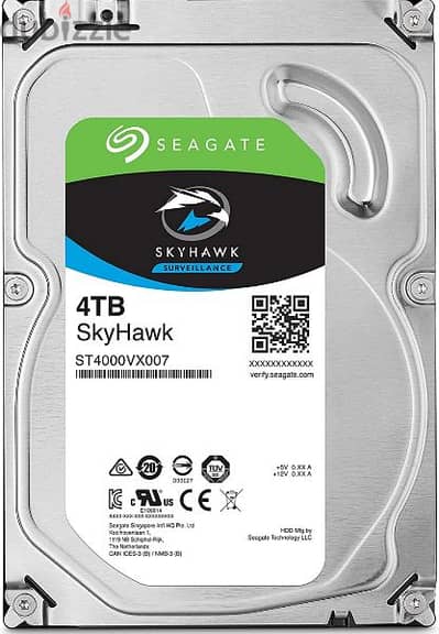 هارد ديسك متبرشم Seagate SkyHawk 4TB Surveillance Hard