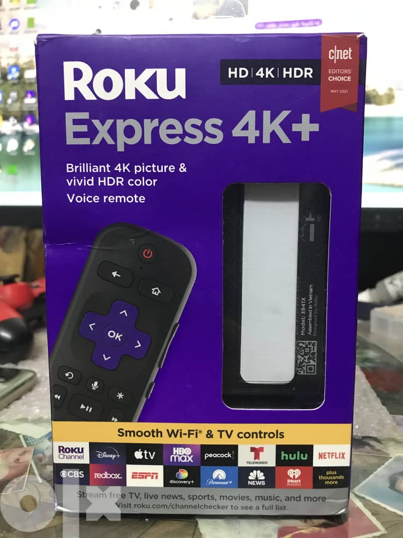 Roku Express 4K plus Streaming Player مشغل البث السريع 0