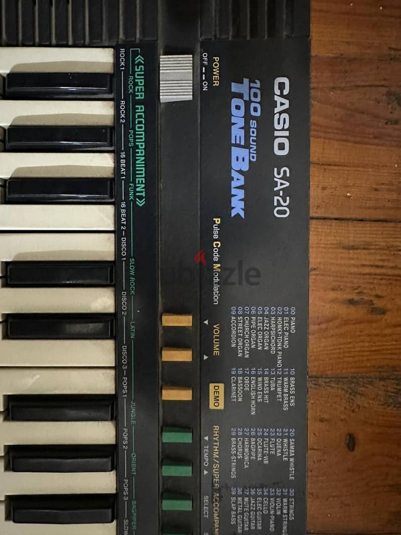 piano casio sa-20 keyboard كاسيو بيانو صنع كوريا اورج ب 100 نغمة 3