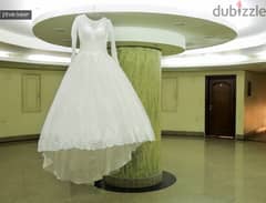 فستان زفاف تلبيس مرة واحدة حالة ممتازة بجميع مشتملاته