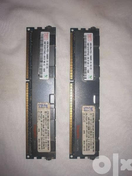 8 Gb Ram (4 Giga x 2 pieces) DDR3 - 10600R رامات وركستيشن اصلية مغلفة 2