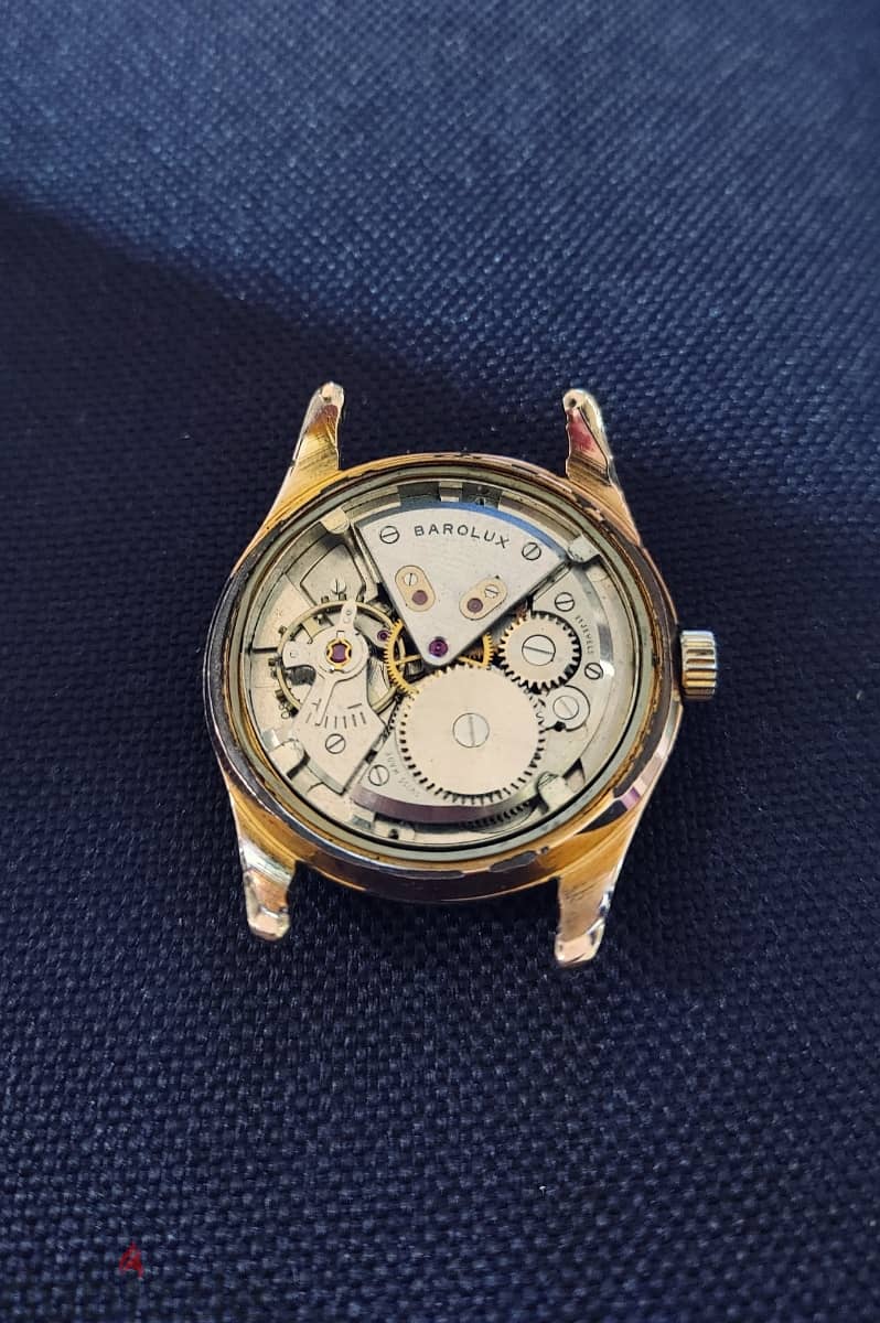 barolux watch swiss1950 ساعه بارولوكس ١٩٥٠سنة دهب عيار ٢٠ 2