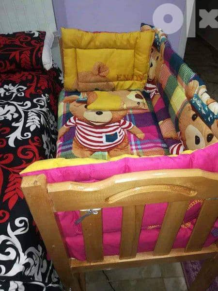 سرير اطفال خشب زان دمياطي 3