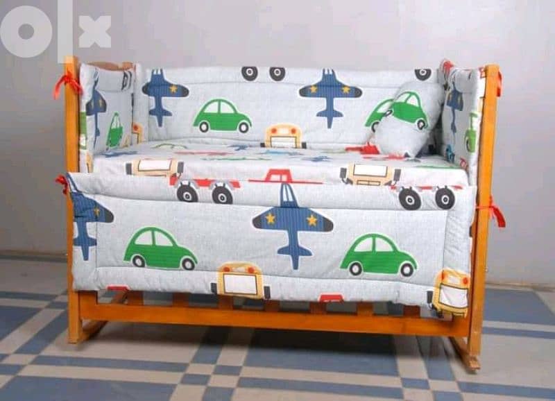 سرير اطفال خشب زان دمياطي 10