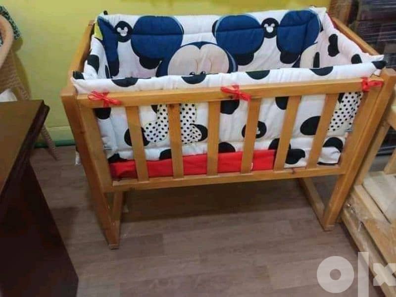 سرير اطفال خشب زان دمياطي 15