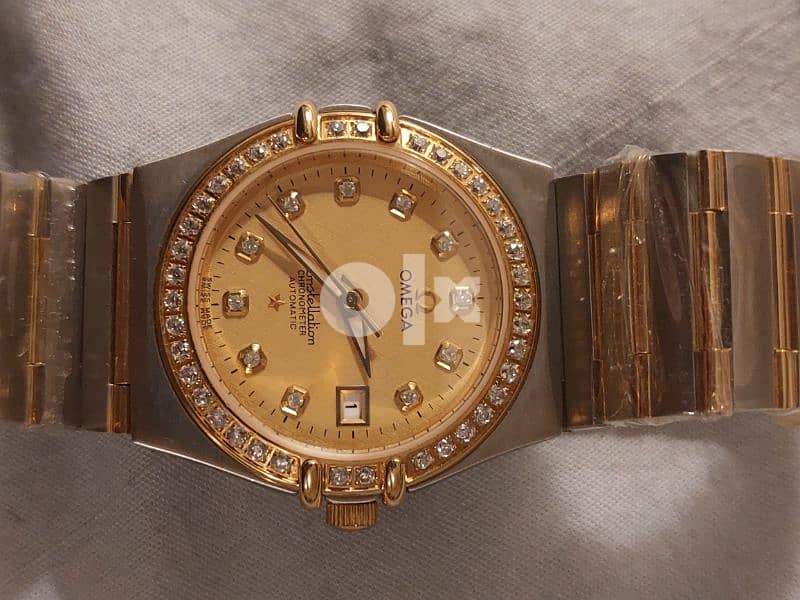 ساعة اوميجا بالعلبة و الغلاف Omega constellation  high copy 0