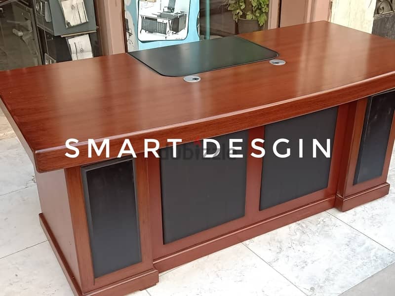 مكتب اداري ١٨٠ سم خشب mdf اسباني دهانات من شركة smart design للأثاث 0